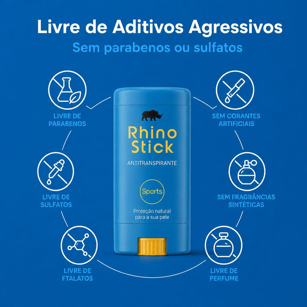 Livre de aditivos agressivos — sem parabenos ou sulfatos