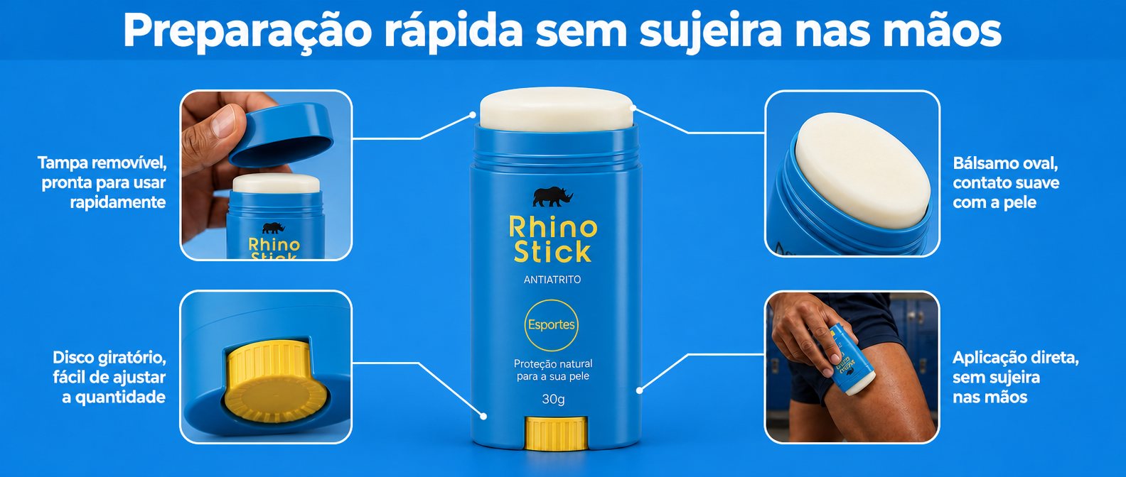 Preparação rápida, sem sujeira nas mãos