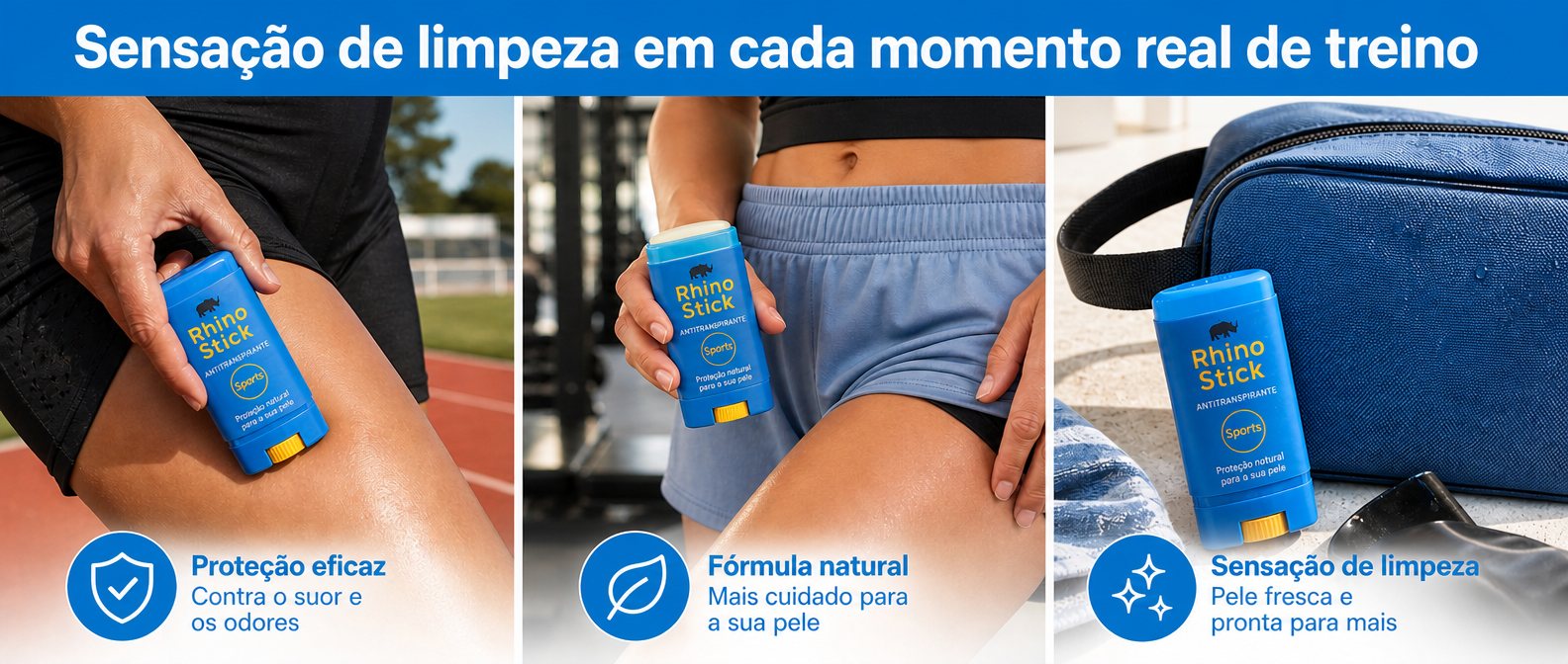 Sensação de limpeza em cada momento real de treino